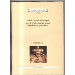 FRANCO SEMENZATO. VENEZIA. ANTIQUARIATO VARIO. CATALOGO ASTA DICEMBRE 1987.
