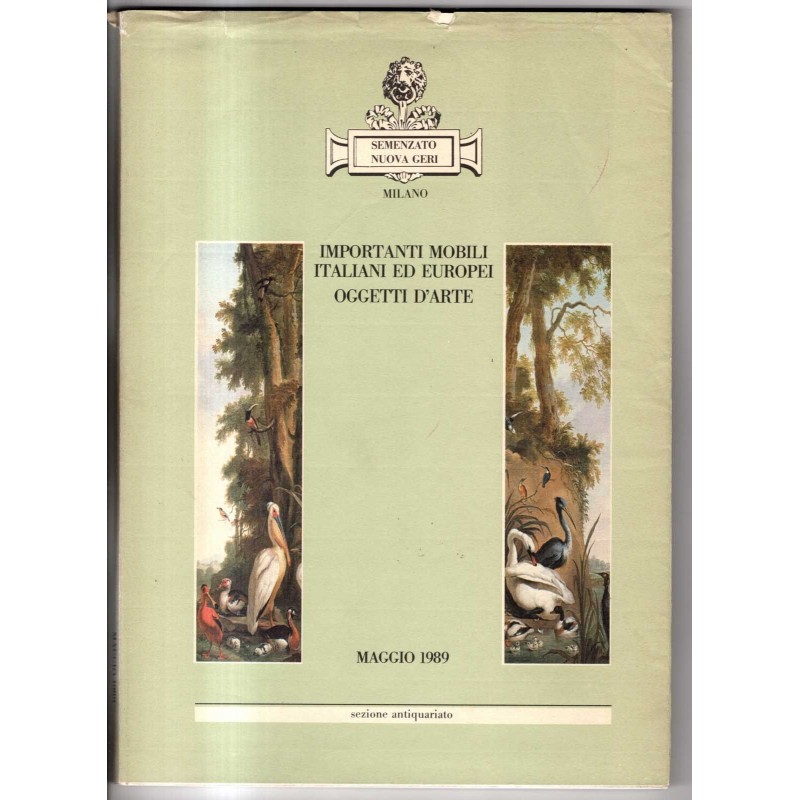 FRANCO SEMENZATO. VENEZIA. MOBILI ITALIANI EUROPEI. CATALOGO ASTA MAGGIO 1989.
