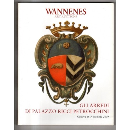 WANNENES. GENOVA. ARREDI PALAZZO RICCI PETROCCHINI. CATALOGO ASTA 16 NOV 2009.