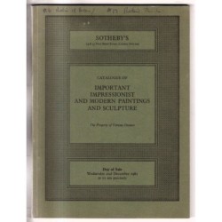 SOTHEBY'S. LONDON. IMPRESSIONIST MODERN PAINTINGS. CATALOGO ASTA 2 DEC 1981.