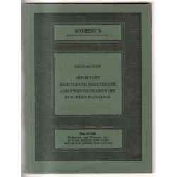 SOTHEBY'S. LONDON. XVIII XIX XX CENT PAINTINGS. CATALOGO ASTA 23 FEB 1977.