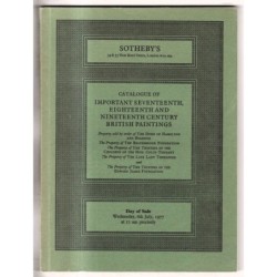 SOTHEBY'S. LONDON. XVII XVIII XIX CENT PAINTINGS. CATALOGO ASTA 6 JULY 1977.