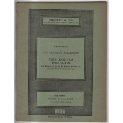 SOTHEBY'S. LONDON. FINE ENGLISH PORCELAIN. CATALOGO ASTA 29 MARCH 1949.