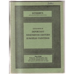 SOTHEBY'S. LONDON. XIX CENT EURPOPEAN PAINTINGS. CATALOGO ASTA 28 NOV 1979.