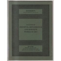 SOTHEBY'S. LONDON. MEDIEVAL RENAISSANCE BAROQUE WORKS. CATALOGO ASTA JULY 1977.