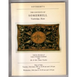 SOTHEBY'S. LONDON. SOMERHILL TONBRIDGE KENT. CATALOGO ASTA 23-24 JUNE 1981.