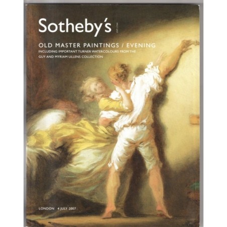SOTHEBY'S. LONDON. OLD MASTER PAINTINGS EVENING. CATALOGO ASTA 4 JULY 2007.
