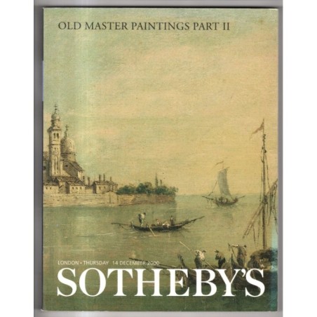 SOTHEBY'S. LONDON. OLD MASTER PAINTINGS PART II. CATALOGO ASTA 14 DEC 2000.