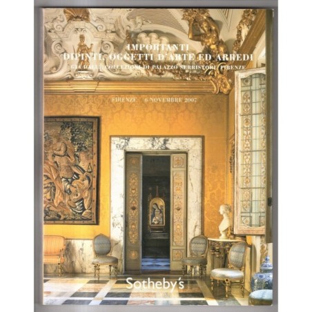 SOTHEBY'S. FIRENZE. DIPINTI OGGETTI D'ARTE E ARREDI. CATALOGO ASTA 6 NOV 2007.