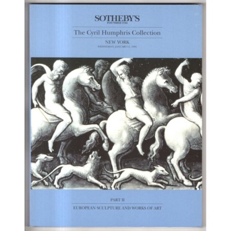 SOTHEBY'S. NEW YORK. THE CYRIL HUMPHRIS COLLECTION. CATALOGO ASTA 11 JEN 1995.