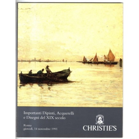 CHRISTIE'S. ROMA. DIPINTI ACQUERELLI DEL XIX SEC. CATALOGO ASTA 14 NOV 1991.