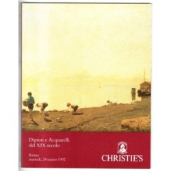 CHRISTIE'S. ROMA. DIPINTI ACQUERELLI DEL XIX SEC. CATALOGO ASTA 24 MARZO 1992.