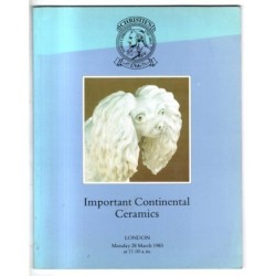 CHRISTIE'S. LONDON. CONTINENTAL CERAMICS. CATALOGO ASTA 28 MARCH 1983.
