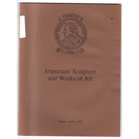 CHRISTIE'S. LONDON. SCULPTURE AND WORKS OF ART. CATALOGO ASTA 7 APRIL 1975.