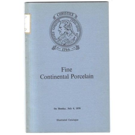CHRISTIE'S. LONDON. FINE CONTINENTAL PORCELAIN. CATALOGO ASTA 6 JULY 1970.