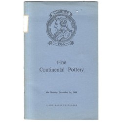 CHRISTIE'S. LONDON. FINE CONTINENTAL POTTERY. CATALOGO ASTA 24 NOV 1969.