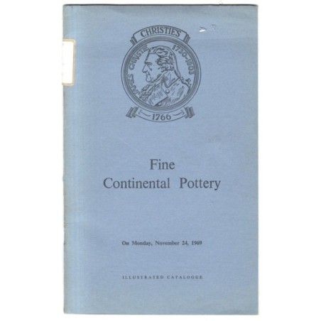 CHRISTIE'S. LONDON. FINE CONTINENTAL POTTERY. CATALOGO ASTA 24 NOV 1969.