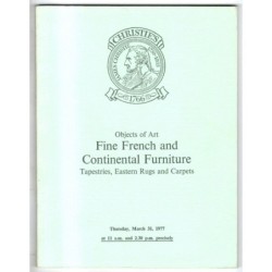 CHRISTIE'S. LONDON. FINE FRENCH FURNITURE. CATALOGO ASTA 31 MARCH 1977.
