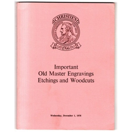 CHRISTIE'S. LONDON. OLD MASTER ENGRAVINGS. CATALOGO ASTA 1 DEC 1976.