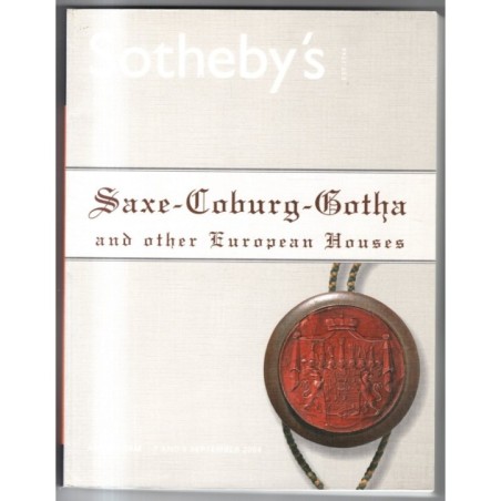 SOTHEBY'S. AMSTERDAM. SAXE COBURG GOTHA. CATALOGO ASTA 7-8 SEPT 2004.