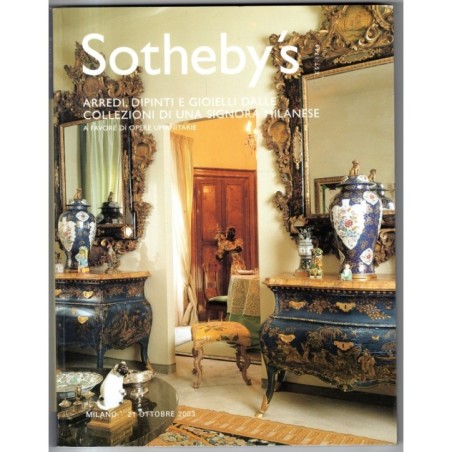 SOTHEBY'S. MILANO. ARREDI DIPINTI GIOIELLI. CATALOGO ASTA 21 OTT 2003.