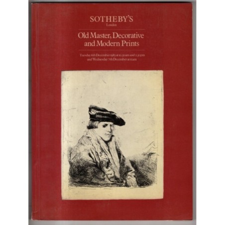 SOTHEBY'S. LONDON. OLD MASTER DECORATIVE. CATALOGO ASTA DECEMBER 1983.