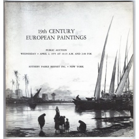 SOTHEBY'S. NEW YORK. 19TH CENTURY EUROPEAN PAINTINGS. CATALOGO ASTA APRIL 1975.