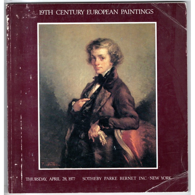 SOTHEBY'S. NEW YORK. 19TH CENTURY EUROPEAN PAINTINGS. CATALOGO ASTA APRIL 1977.