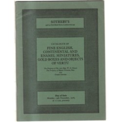 SOTHEBY'S. LONDON. ENGLISH CONTINENTAL ENAMEL MINIATURES. CATALOGO ASTA 1976.
