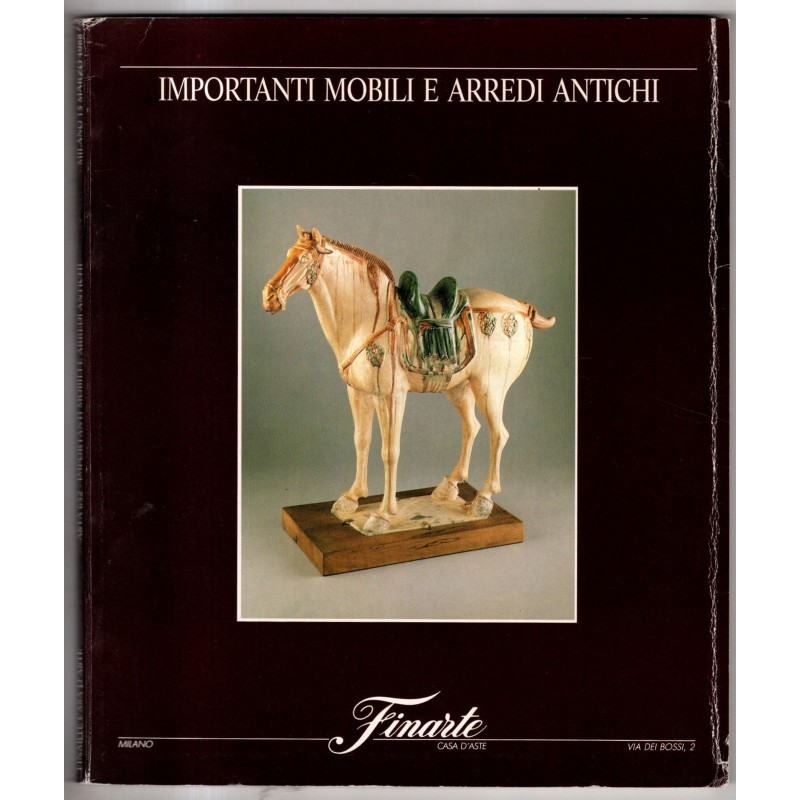 FINARTE. MILANO. MOBILI E ARREDI ANTICHI. CATALOGO ASTA 15 MARZO 1988.