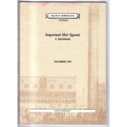SEMENZATO. VENEZIA. LIBRI FIGURATI E INCISIONI. CATALOGO ASTA DICEMBRE 1987.