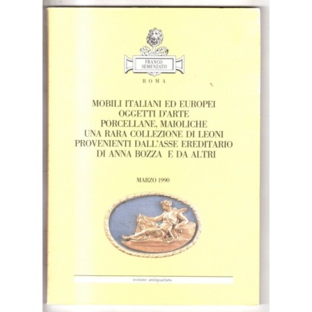 SEMENZATO. ROMA. MOBILI ITALIANI EUROPEI. CATALOGO ASTA MARZO 1990.