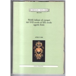 SEMENZATO. MILANO. MOBILI ITALIANI EUROPEI. CATALOGO ASTA APRILE 1988.
