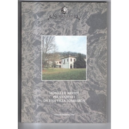 SEMENZATO. VENEZIA. MOBILI ARREDI VILLA LOMBARDA. CATALOGO ASTA FEBBRAIO 2000.
