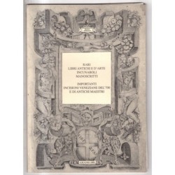 SEMENZATO. MILANO. RARI LIBRI ANTICHI. CATALOGO ASTA GIUGNO 1991.