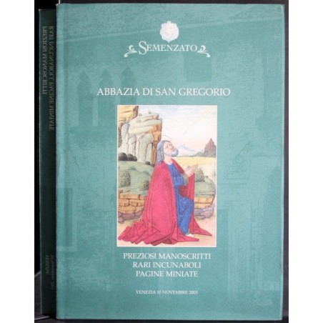 SEMENZATO. VENEZIA. ABBAZIA DI SAN GREGORIO. CATALOGO ASTA 10 NOVEMBRE 2003.