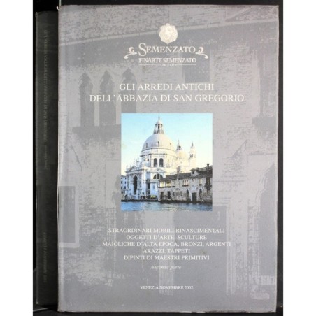 SEMENZATO. VENEZIA. ARREDI ABBAZIA DI SAN GREGORIO 2. CATALOGO ASTA NOV 2002.