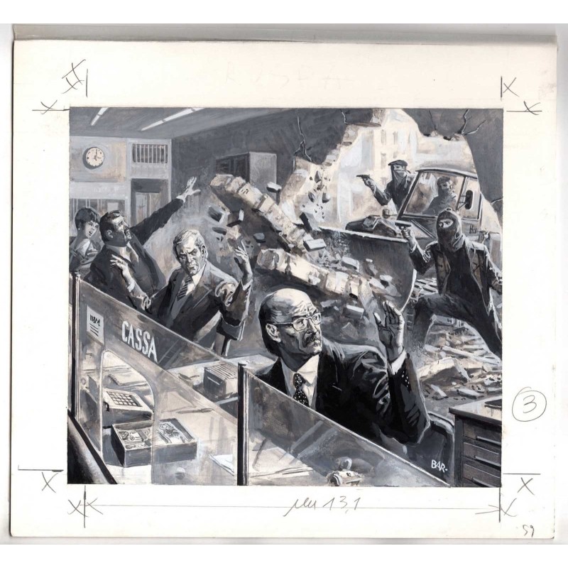 Famiglia Cristiana - Severino Baraldi - Illustrazione Originale  - 1986
