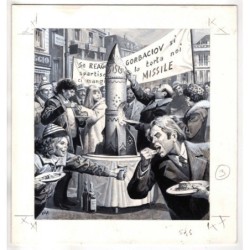 Famiglia Cristiana - Severino Baraldi - Illustrazione Originale  - 1986