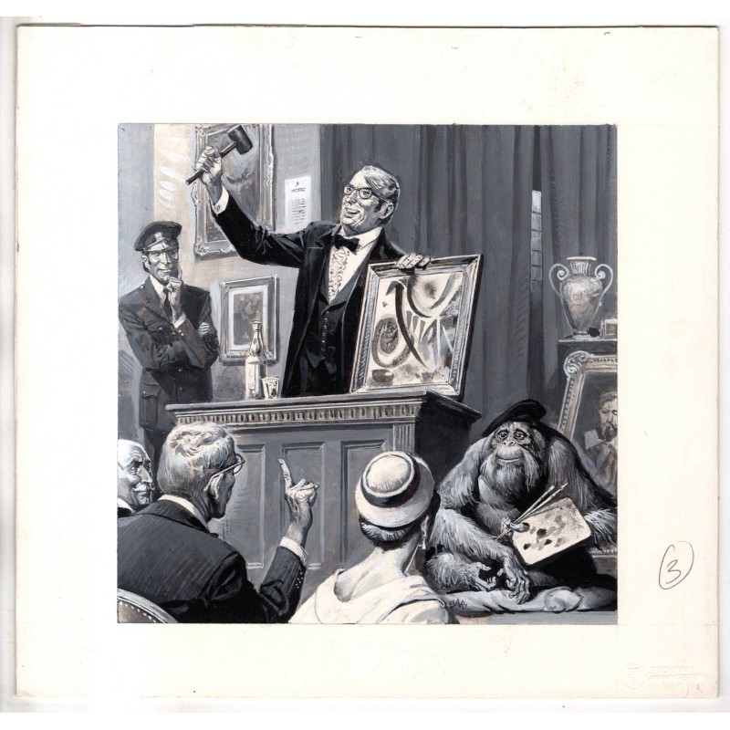 Famiglia Cristiana - Severino Baraldi - Illustrazione Originale  - 1985