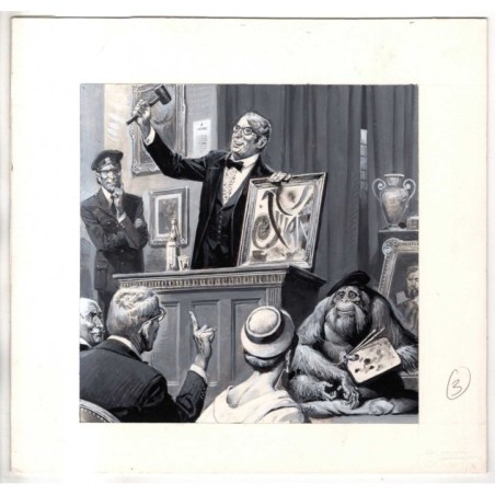Famiglia Cristiana - Severino Baraldi - Illustrazione Originale  - 1985