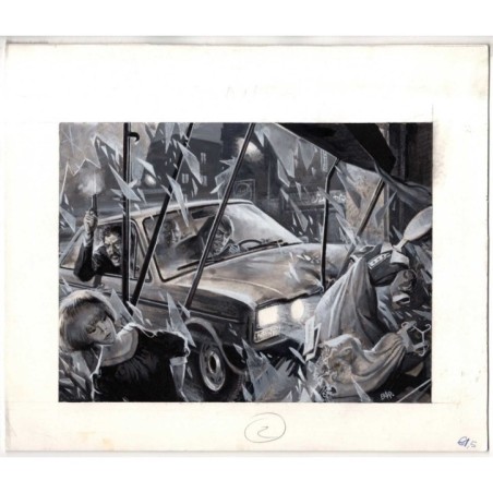 Famiglia Cristiana - Severino Baraldi - Illustrazione Originale  - 1985