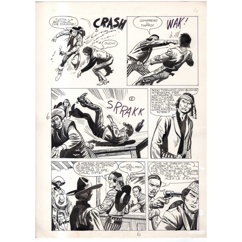 Rodeo - L'ombra della forca - p.6 - Renato Polese - Tavola Originale  - 1977