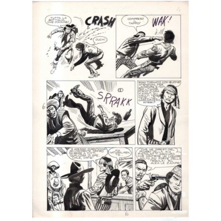 Rodeo - L'ombra della forca - p.6 - Renato Polese - Tavola Originale  - 1977