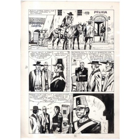 Rodeo - L'ombra della forca - p.10 - Renato Polese - Tavola Originale  - 1977