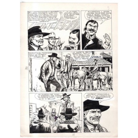 Rodeo - L'ombra della forca - p.11 - Renato Polese - Tavola Originale  - 1977