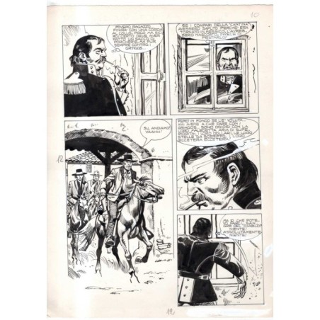 Rodeo - L'ombra della forca - p.12 - Renato Polese - Tavola Originale  - 1977