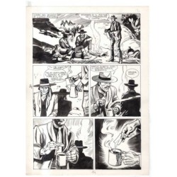 Rodeo - L'ombra della forca - p.14 - Renato Polese - Tavola Originale  - 1977