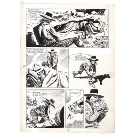 Rodeo - L'ombra della forca - p.17 - Renato Polese - Tavola Originale  - 1977