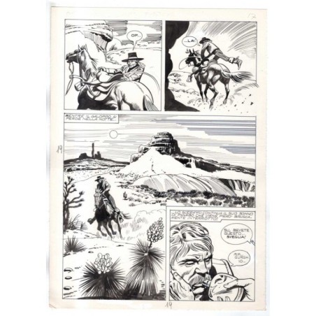Rodeo - L'ombra della forca - p.19 - Renato Polese - Tavola Originale  - 1977